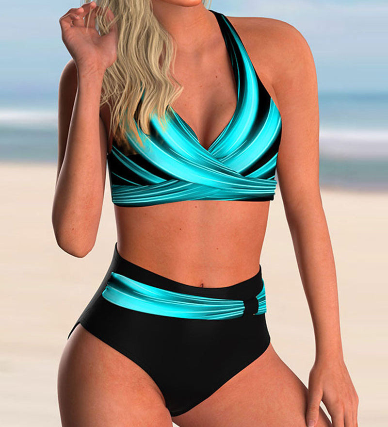Liliana - Set bikinija s preklopnim dekolteom i uzorkom