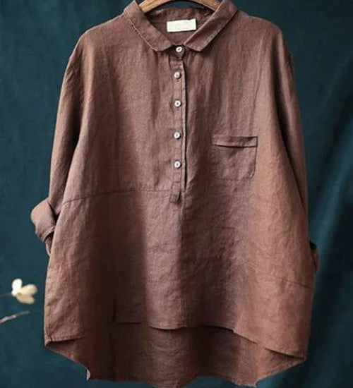 Elvie | Elegantna Linena Bluza za Ljeto