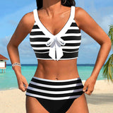 Laluna® | Bikini s visokim strukom na pruge