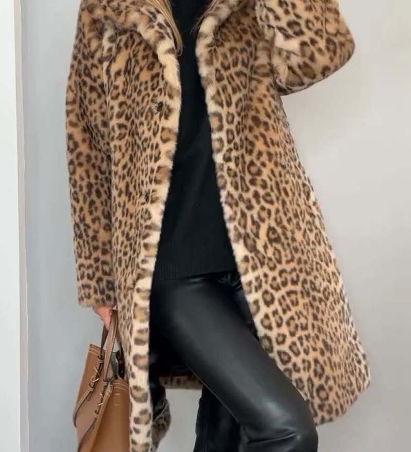 Leia - Dugi Kaput s Uzorkom Leoparda