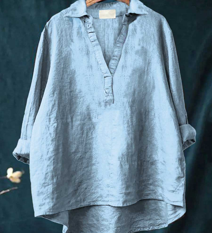 Andrea | Elegantna Lanena Bluza za Ljeto