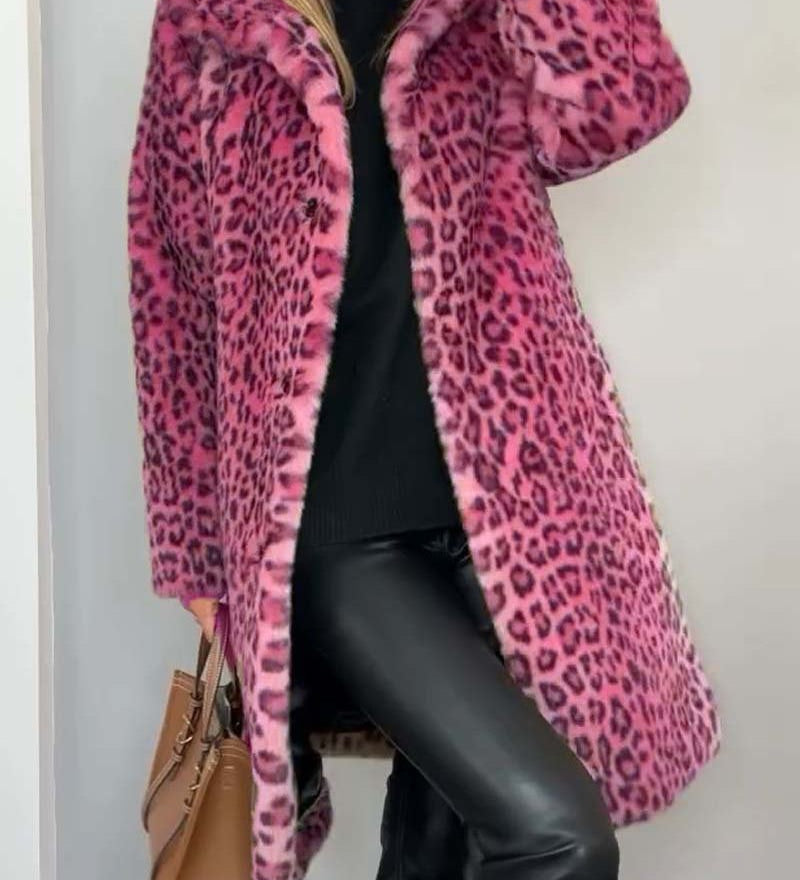 Leia - Dugi Kaput s Uzorkom Leoparda
