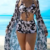 Laluna® | Set bikinija od 3 dijela s uzorkom