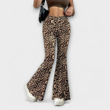 Berenice - Bootcut hlače s leopard uzorkom