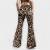 Berenice - Bootcut hlače s leopard uzorkom