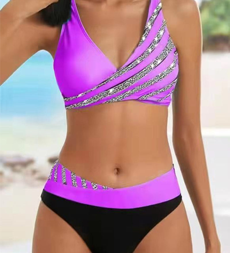 Mona - Bikini s uzorkom u toplim tonovima