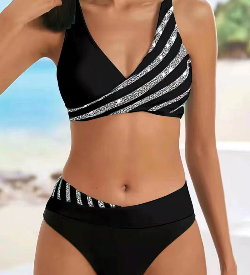 Mona - Bikini s uzorkom u toplim tonovima