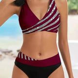Mona - Bikini s uzorkom u toplim tonovima