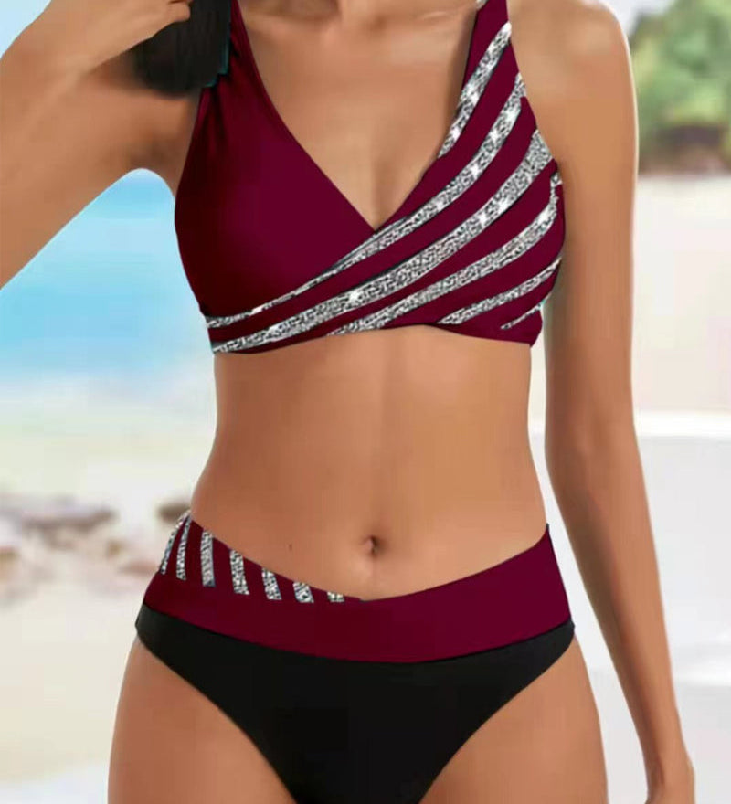 Mona - Bikini s uzorkom u toplim tonovima