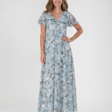 Noémie | Maxi Haljina od Cvjetnog Chiffona