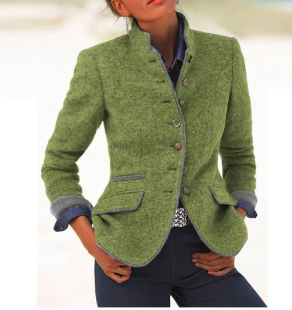 Valéria - Elegantni Cardigan s Visokom Ovratnikom