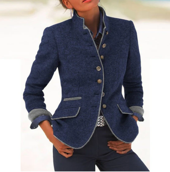 Valéria - Elegantni Cardigan s Visokom Ovratnikom