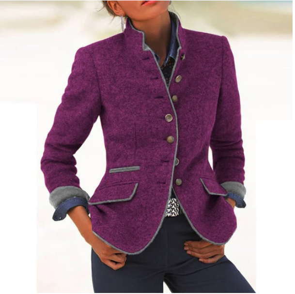 Valéria - Elegantni Cardigan s Visokom Ovratnikom