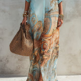 Luisa | Maxi chemisier haljina mediteranskog stila