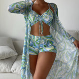 Laluna® | Set bikinija od 3 dijela s uzorkom