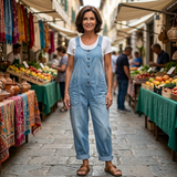 Sara - Vintage oprsnice od pamuka u izblijedjelom traperu