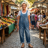 Sara - Vintage oprsnice od pamuka u izblijedjelom traperu