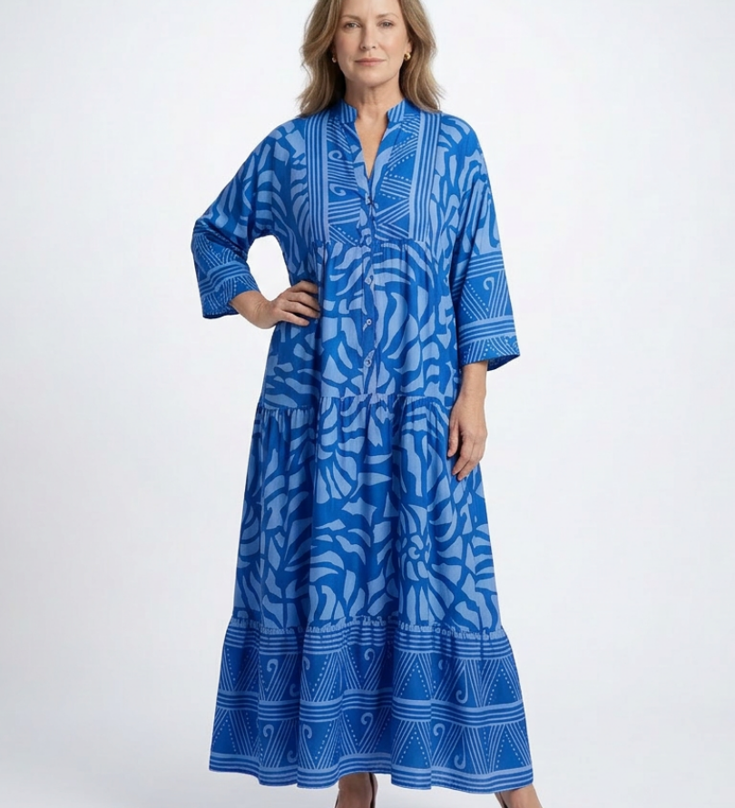 Amandine | Midi haljina s dugmadi