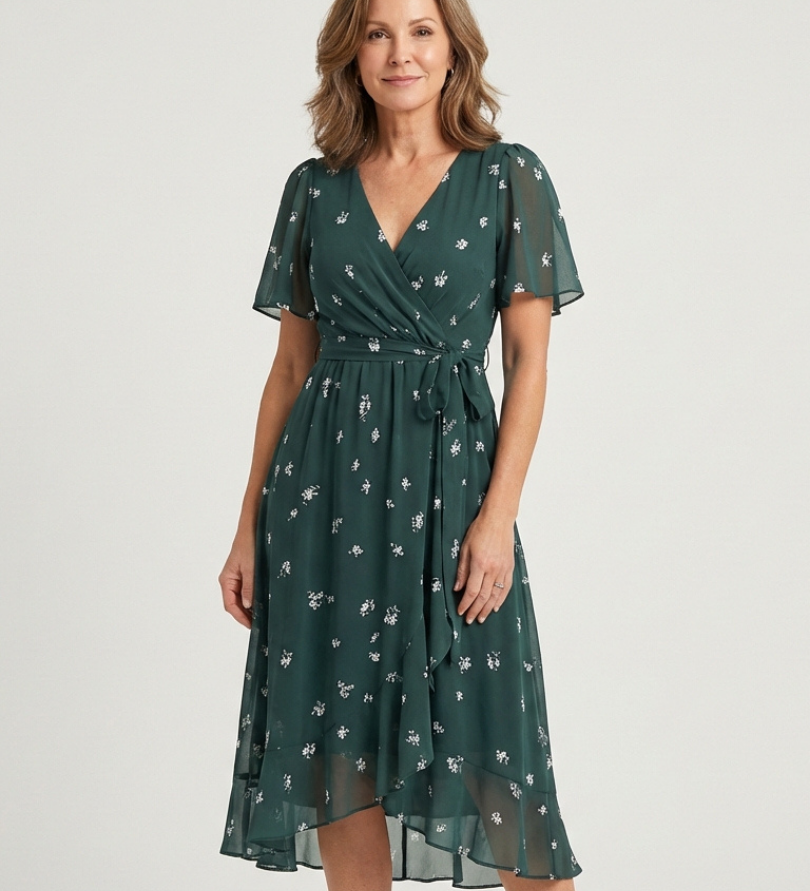 Chloé | Midi haljina s apstraktnim uzorkom