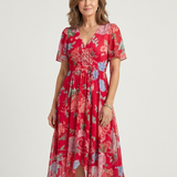 Chloé | Midi haljina s apstraktnim uzorkom