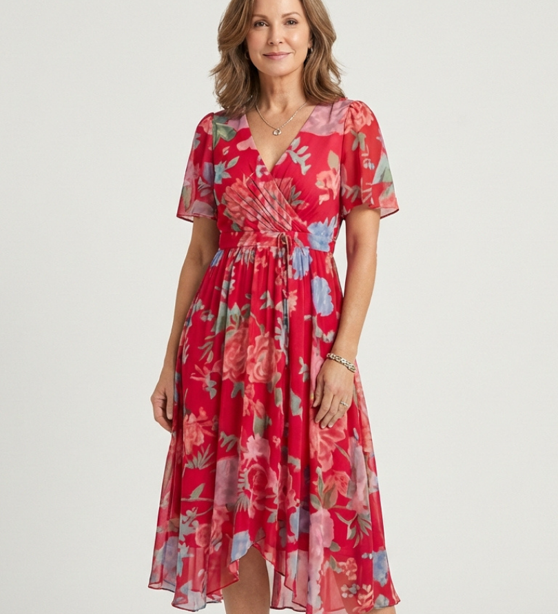 Chloé | Midi haljina s apstraktnim uzorkom
