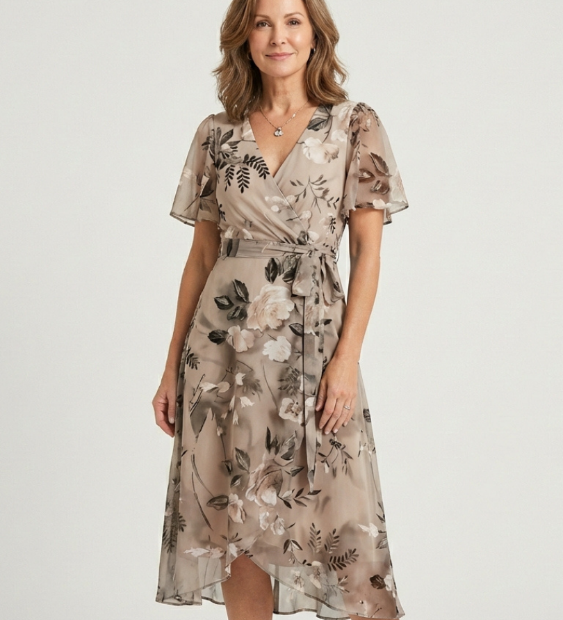 Chloé | Midi haljina s apstraktnim uzorkom